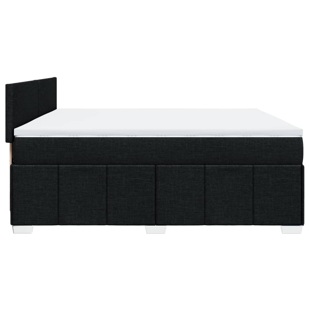 Boxspringbett Mit Matratze Stoff Schwarz