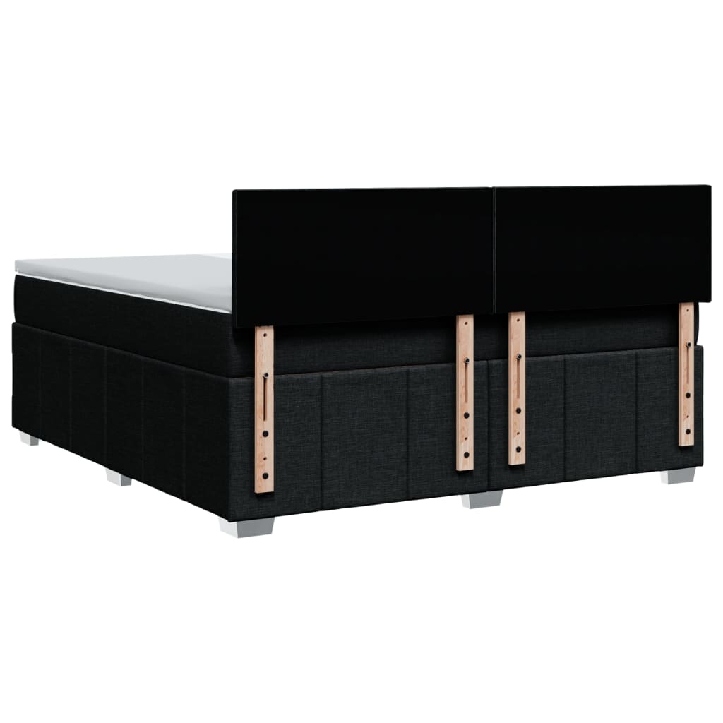 Boxspringbett Mit Matratze Stoff Schwarz