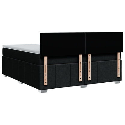 Boxspringbett Mit Matratze Stoff Schwarz