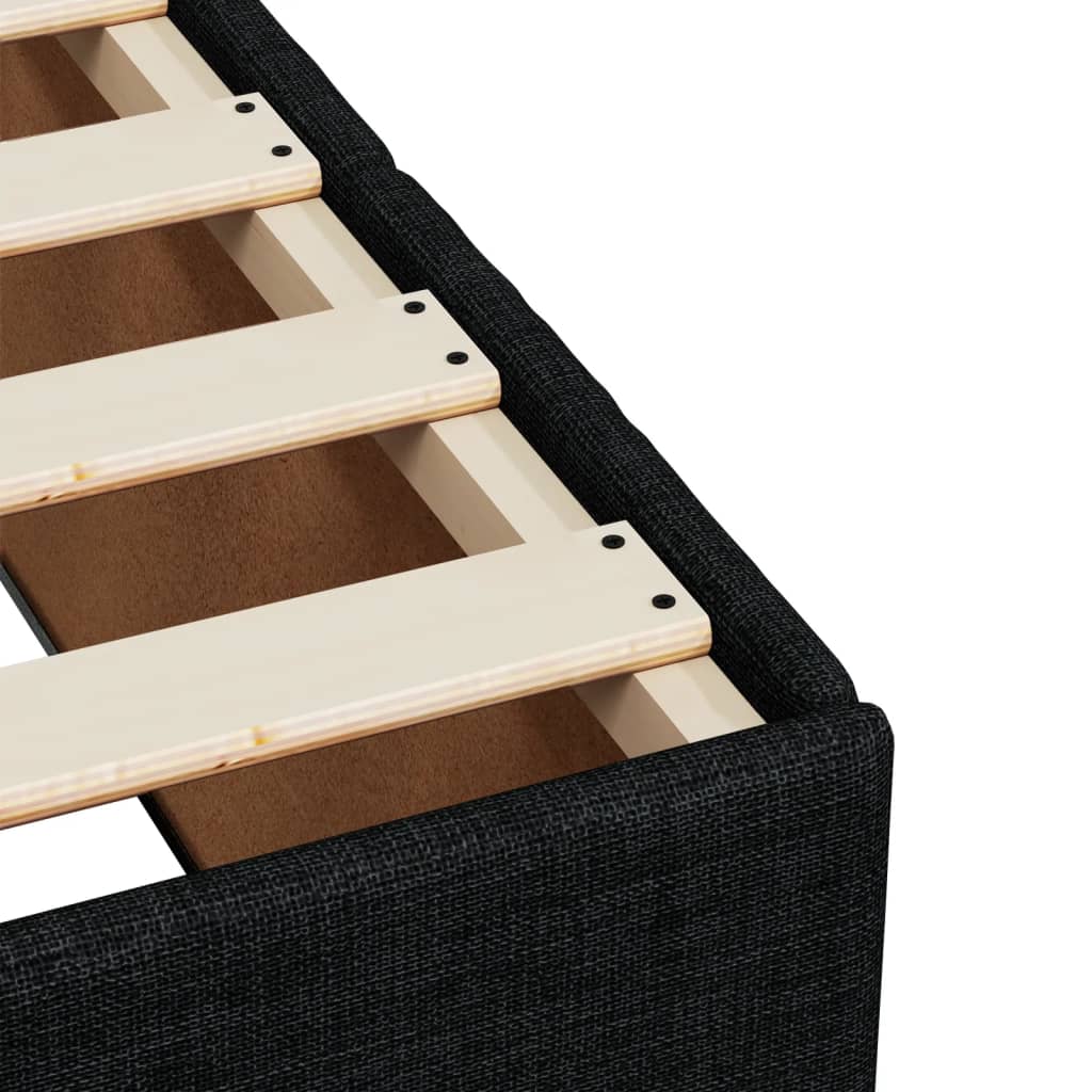Boxspringbett Mit Matratze Stoff Schwarz