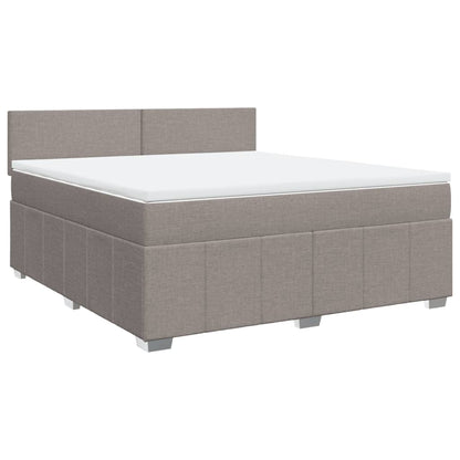 Boxspringbett Mit Matratze Stoff Taupe