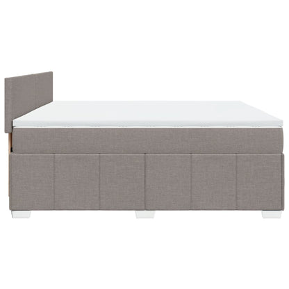 Boxspringbett Mit Matratze Stoff Taupe