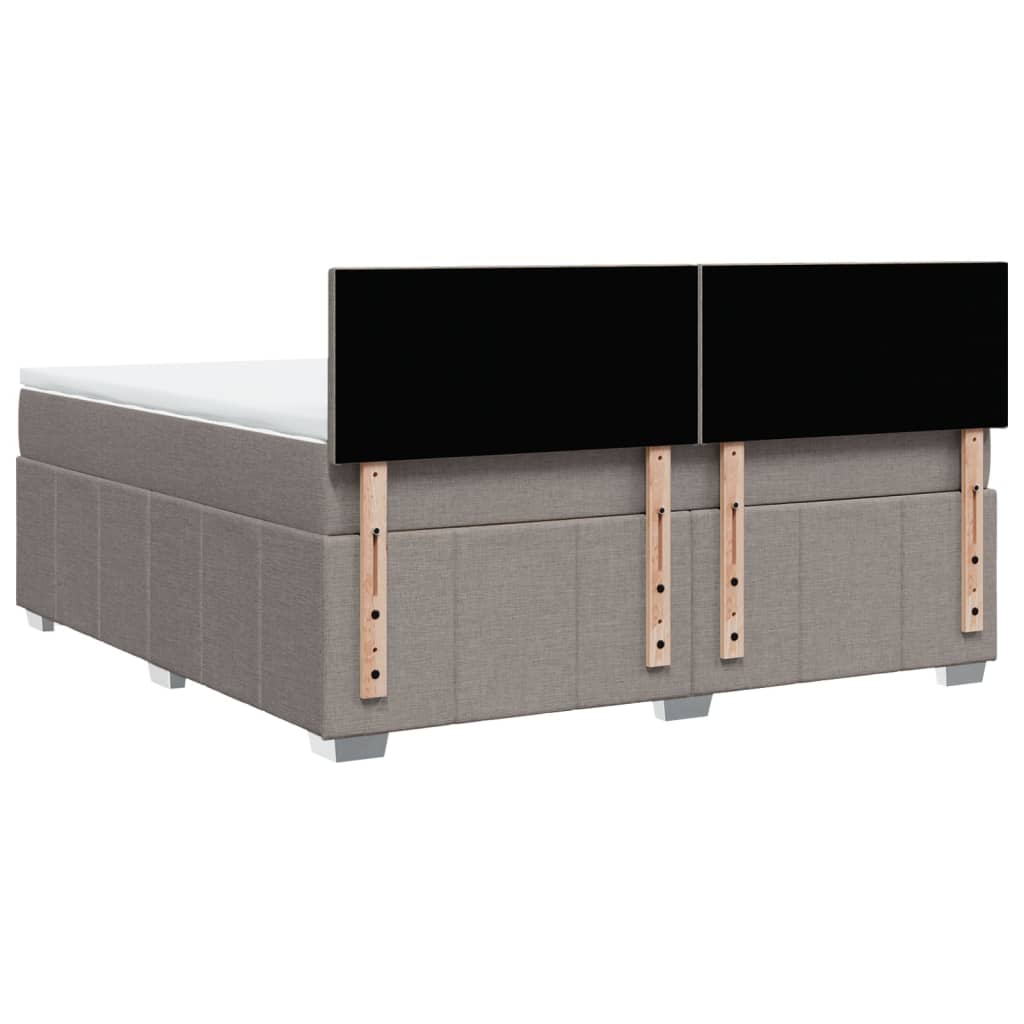 Boxspringbett Mit Matratze Stoff Taupe