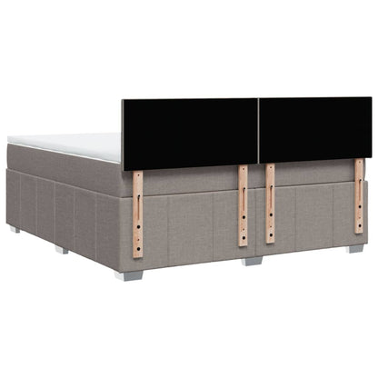 Boxspringbett Mit Matratze Stoff Taupe