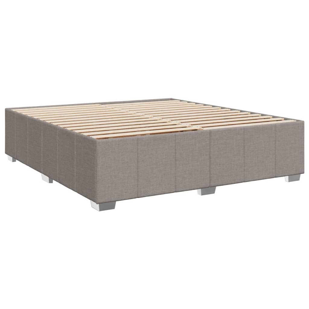 Boxspringbett Mit Matratze Stoff Taupe