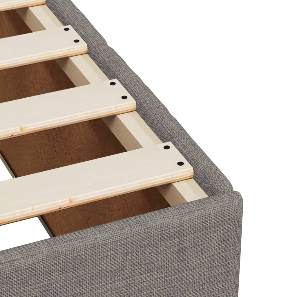 Boxspringbett Mit Matratze Stoff Taupe
