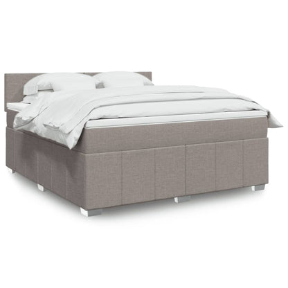 Boxspringbett Mit Matratze Stoff Taupe