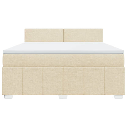Boxspringbett Mit Matratze Stoff Creme