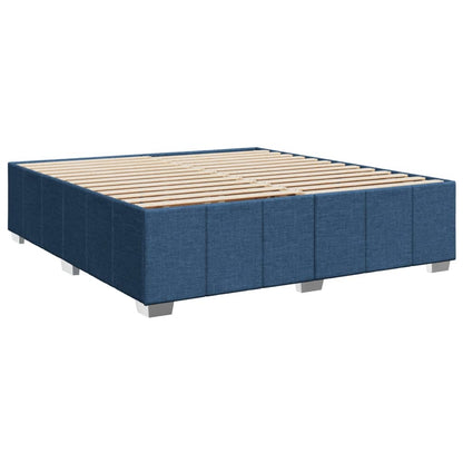 Boxspringbett Mit Matratze Stoff Blau