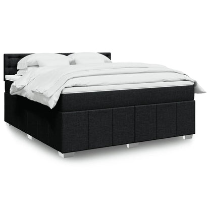Boxspringbett Mit Matratze Stoff Schwarz