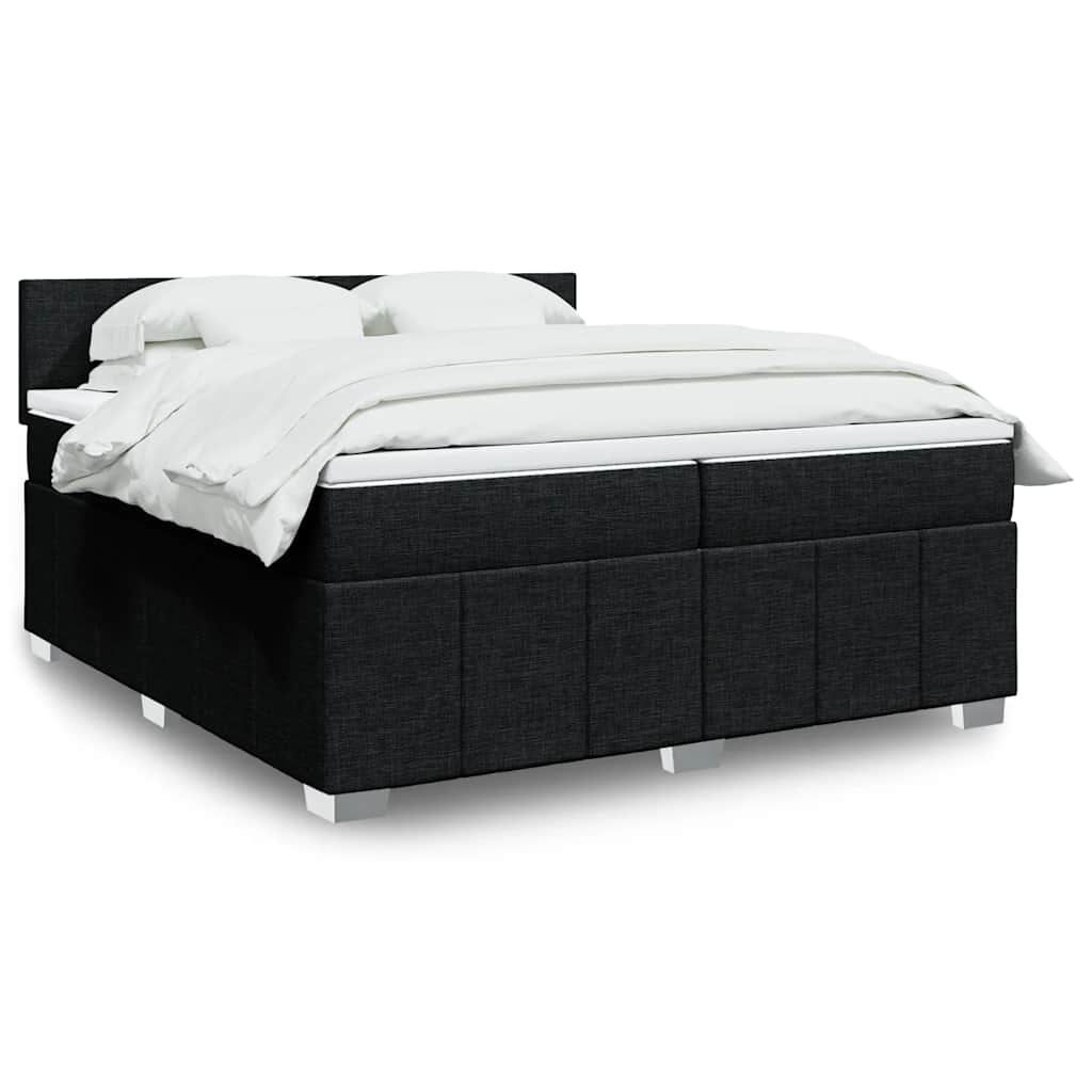 Boxspringbett Mit Matratze Stoff Schwarz
