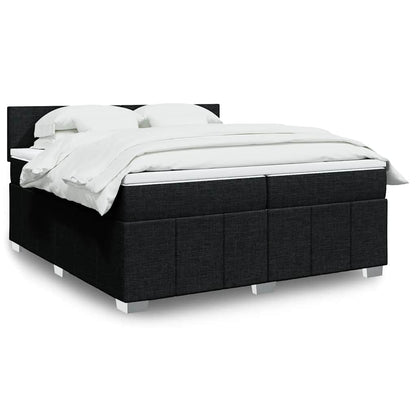 Boxspringbett Mit Matratze Stoff Schwarz