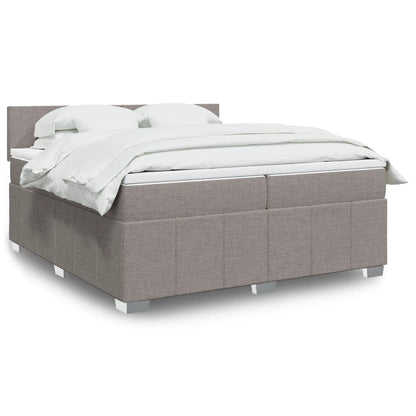 Boxspringbett Mit Matratze Stoff Taupe