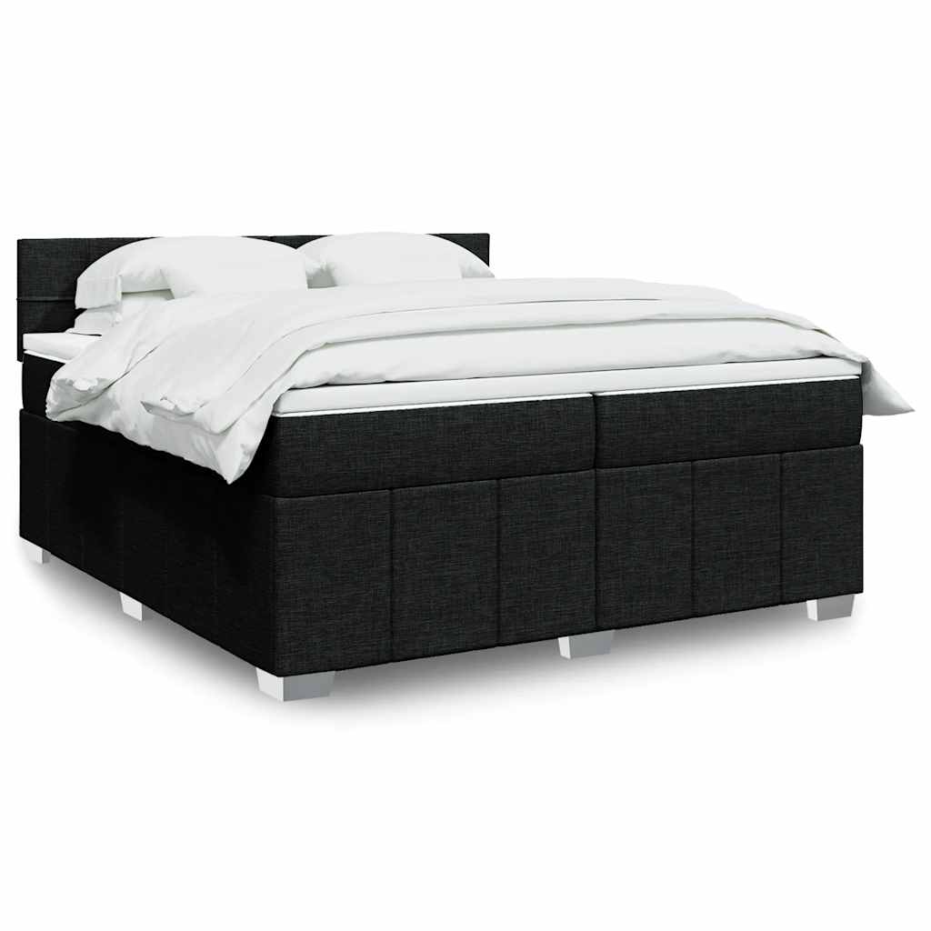 Boxspringbett Mit Matratze Stoff Schwarz