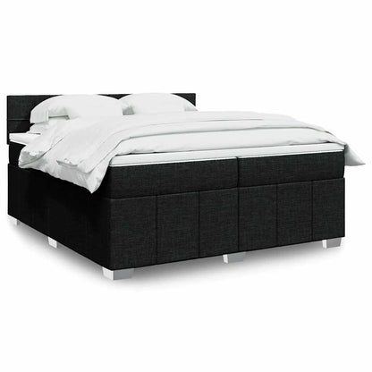 Boxspringbett Mit Matratze Stoff Schwarz
