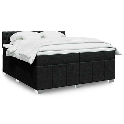 Boxspringbett Mit Matratze Stoff Schwarz
