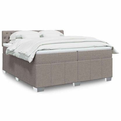 Boxspringbett Mit Matratze Stoff Taupe