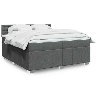 Boxspringbett Mit Matratze Stoff Dunkelgrau
