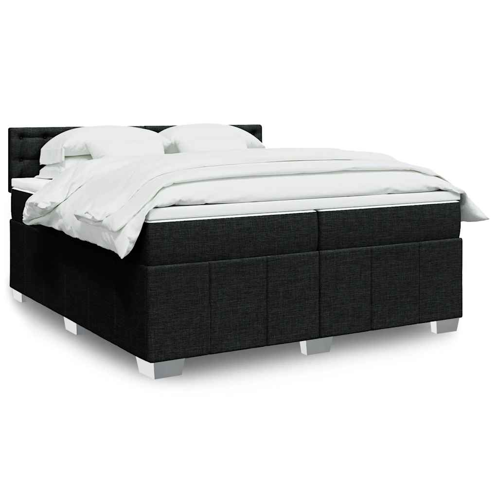 Boxspringbett Mit Matratze Stoff Schwarz