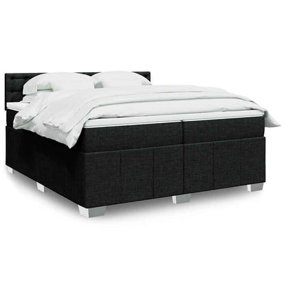 Boxspringbett Mit Matratze Stoff Schwarz