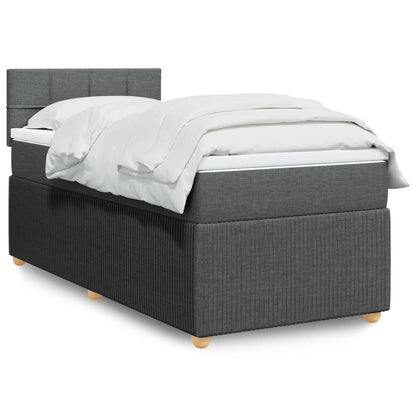 Boxspringbett Mit Matratze Stoff Dunkelgrau