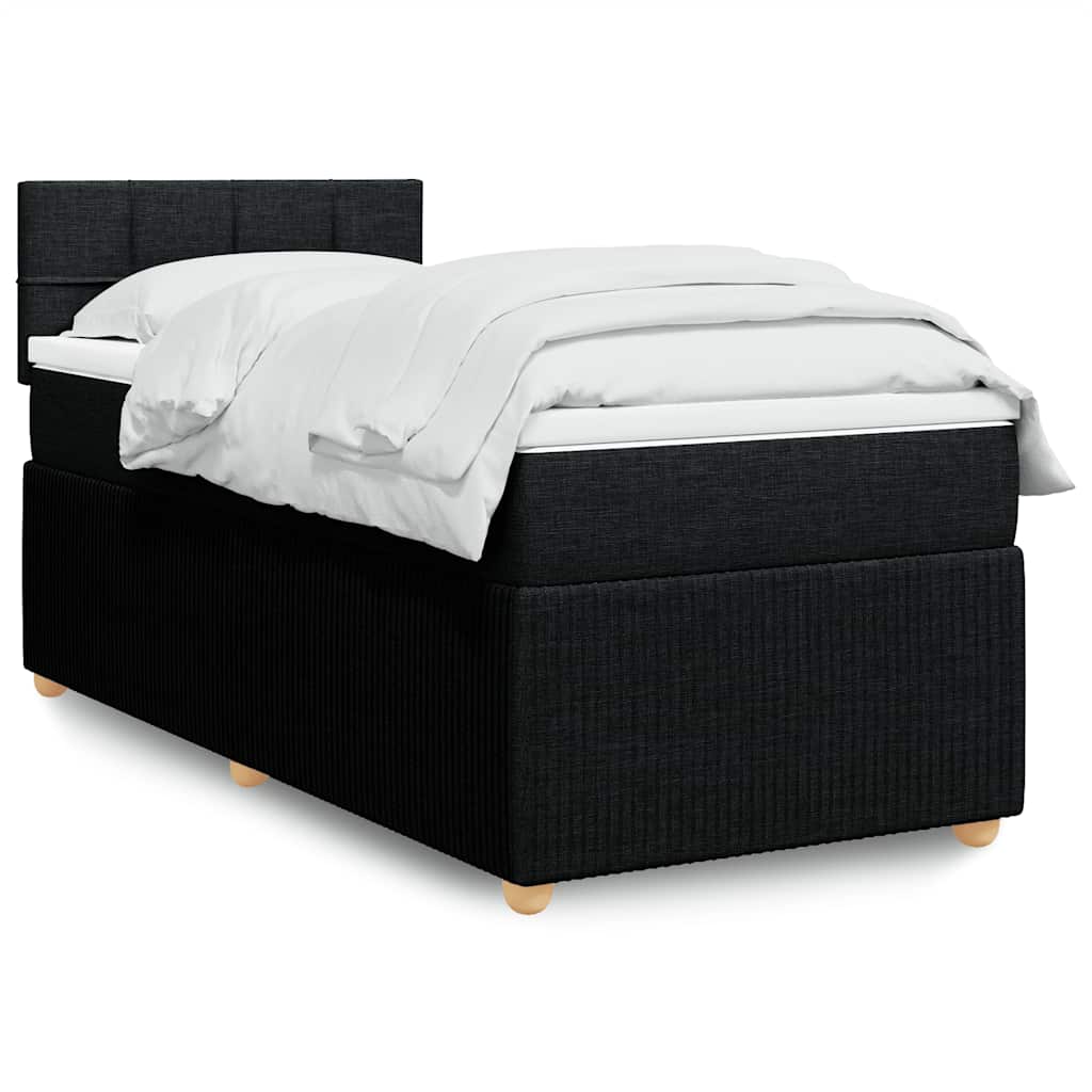 Boxspringbett Mit Matratze Stoff Schwarz