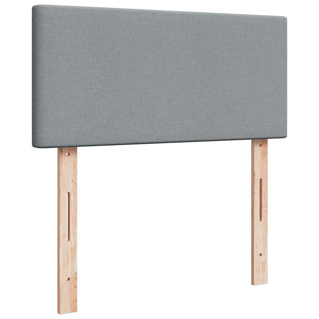 Boxspringbett Mit Matratze Stoff Hellgrau