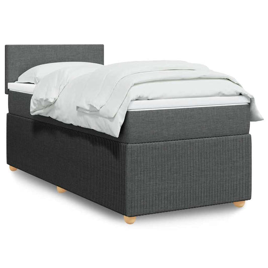 Boxspringbett Mit Matratze Stoff Dunkelgrau