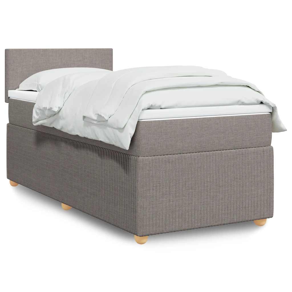 Boxspringbett Mit Matratze Stoff Taupe