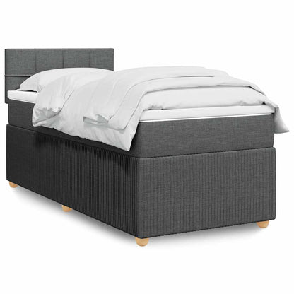 Boxspringbett Mit Matratze Stoff Dunkelgrau