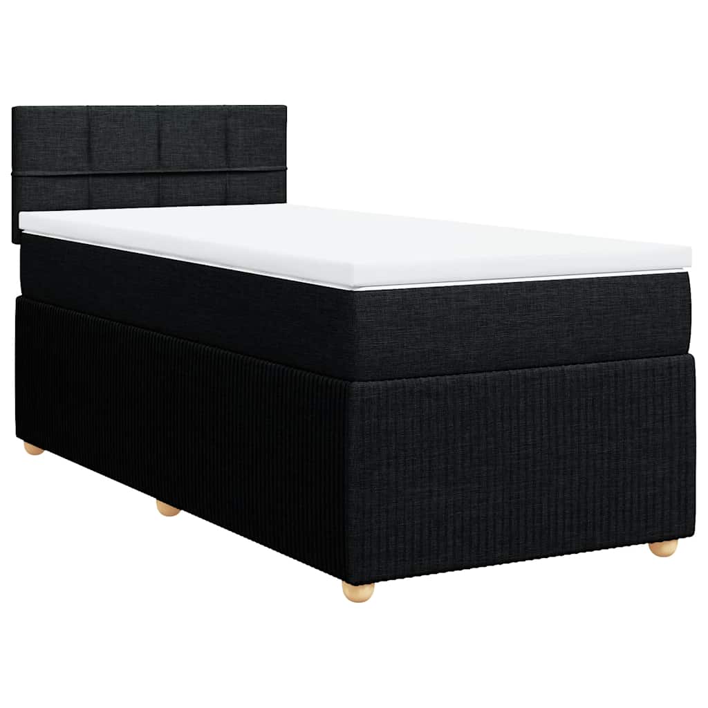 Boxspringbett Mit Matratze Stoff Schwarz