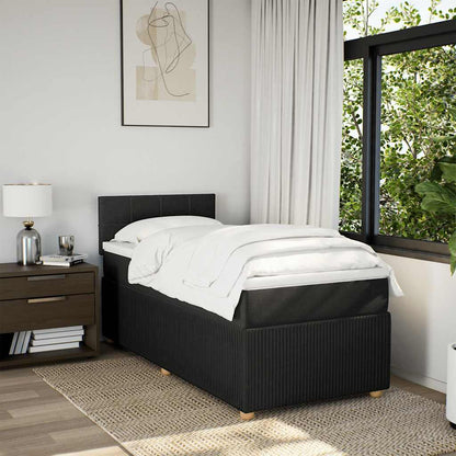Boxspringbett Mit Matratze Stoff Schwarz
