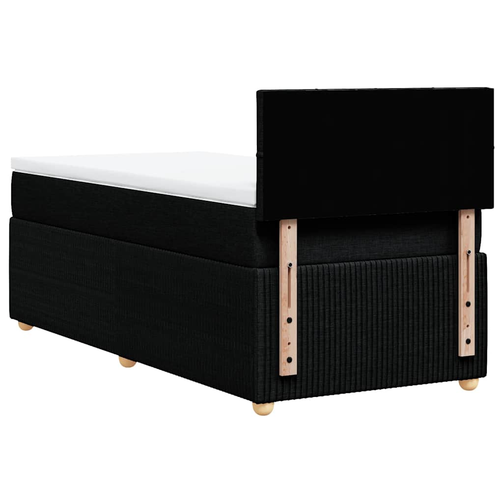 Boxspringbett Mit Matratze Stoff Schwarz