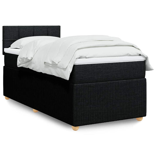 Boxspringbett Mit Matratze Stoff Schwarz