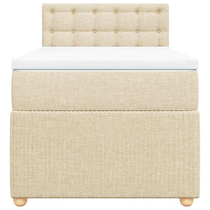 Boxspringbett Mit Matratze Stoff Creme