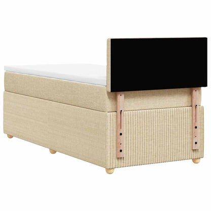Boxspringbett Mit Matratze Stoff Creme