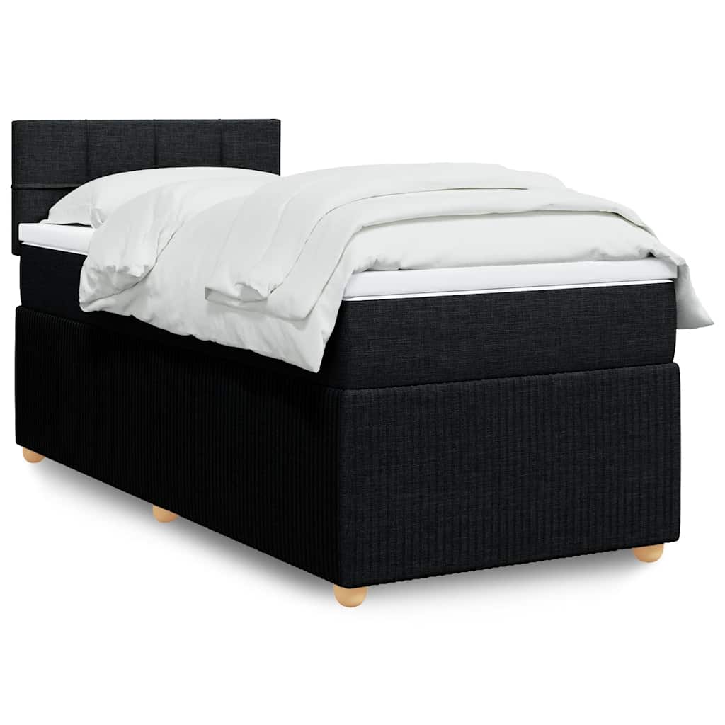 Boxspringbett Mit Matratze Stoff Schwarz
