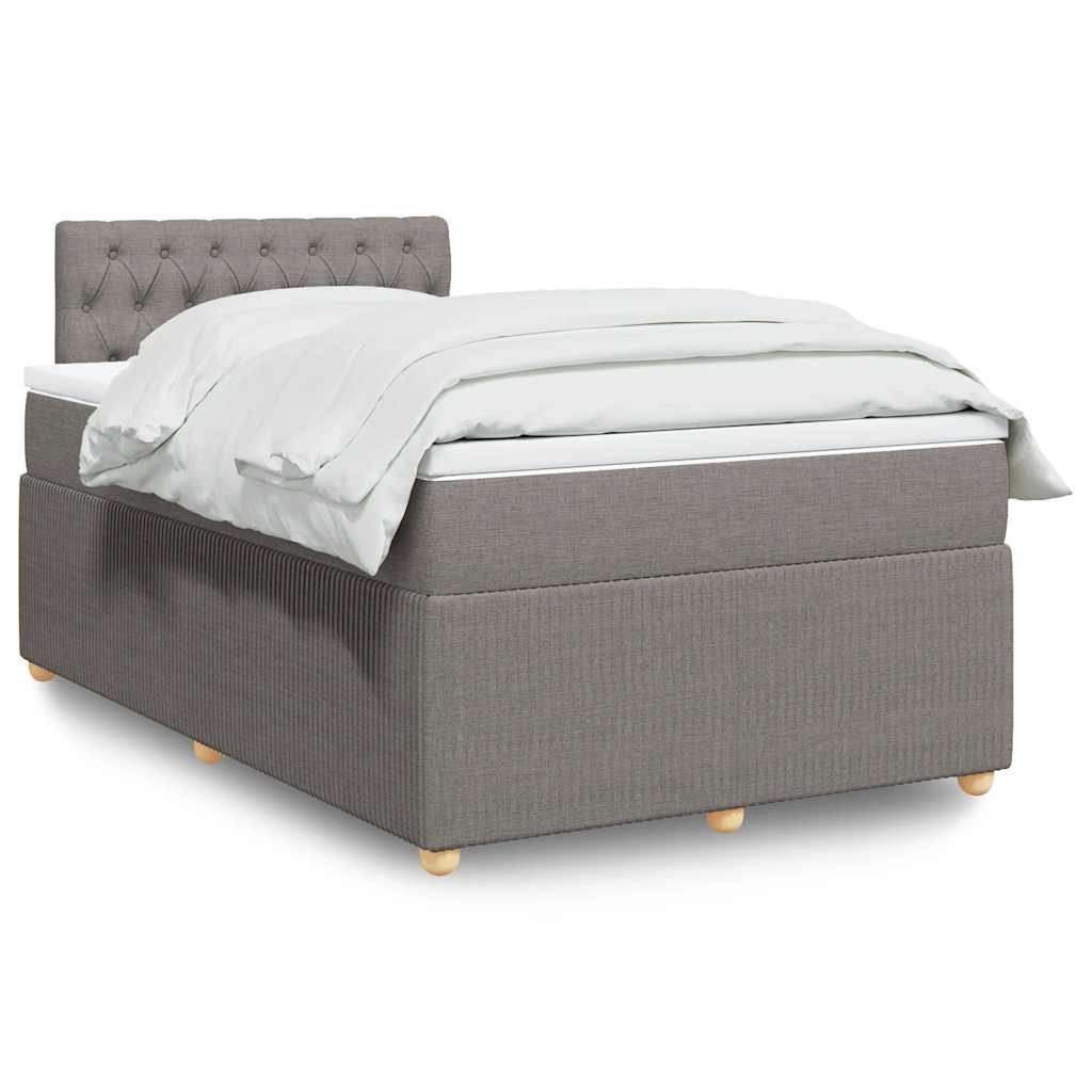 Boxspringbett Mit Matratze Stoff Taupe
