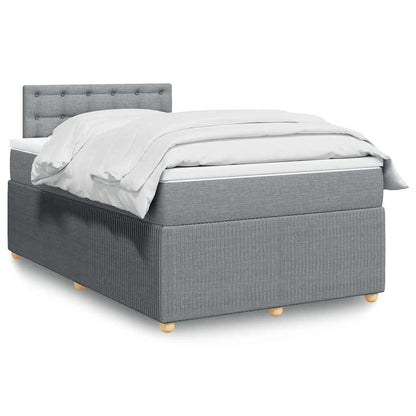 Boxspringbett Mit Matratze Stoff Hellgrau
