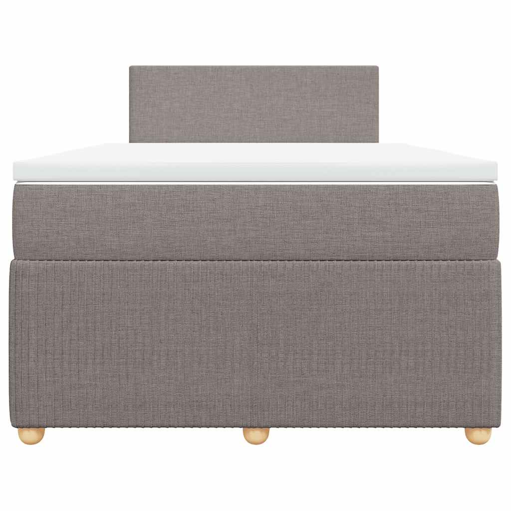 Boxspringbett Mit Matratze Stoff Taupe