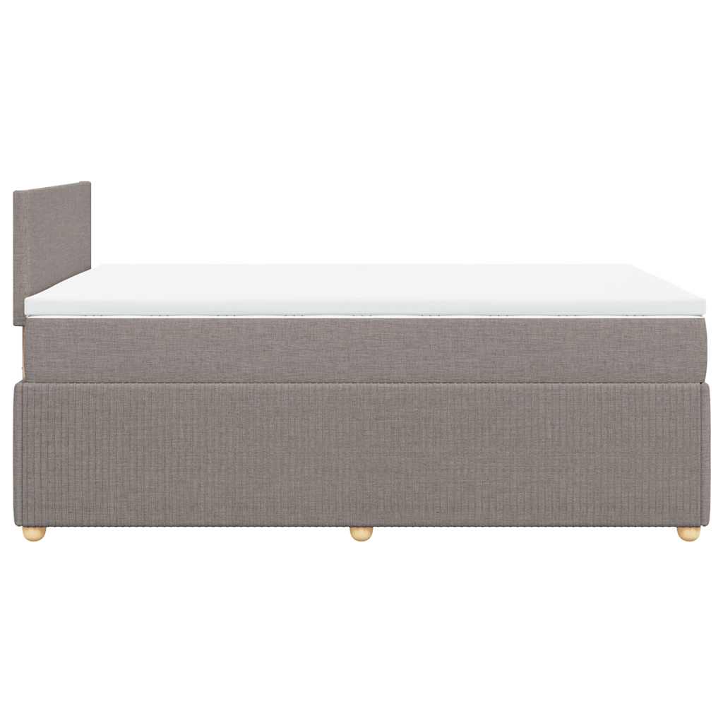 Boxspringbett Mit Matratze Stoff Taupe