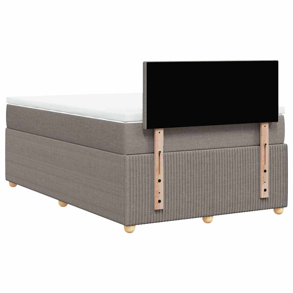 Boxspringbett Mit Matratze Stoff Taupe