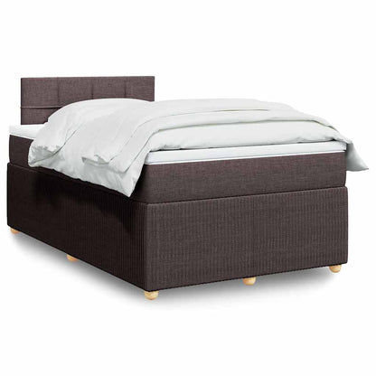 Boxspringbett Mit Matratze Stoff Dunkelbraun