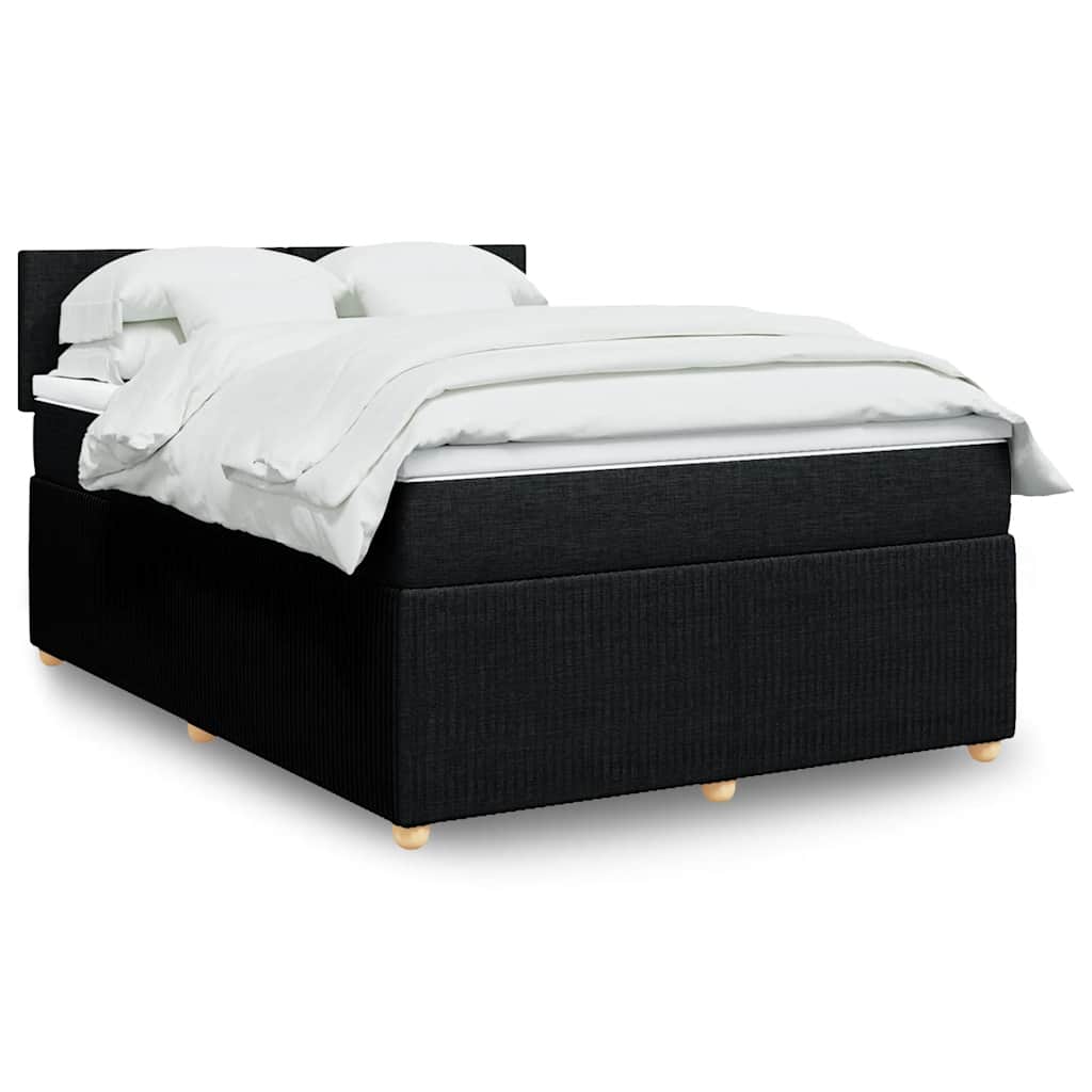 Boxspringbett Mit Matratze Stoff Schwarz