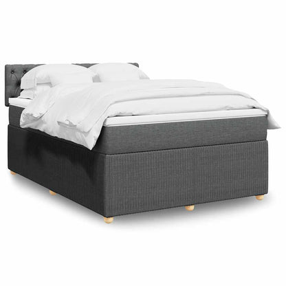 Boxspringbett Mit Matratze Stoff Dunkelgrau