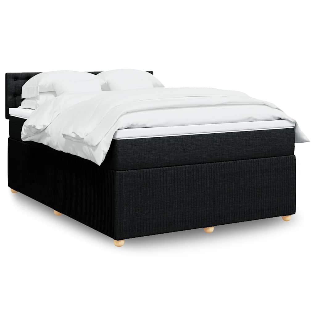 Boxspringbett Mit Matratze Stoff Schwarz