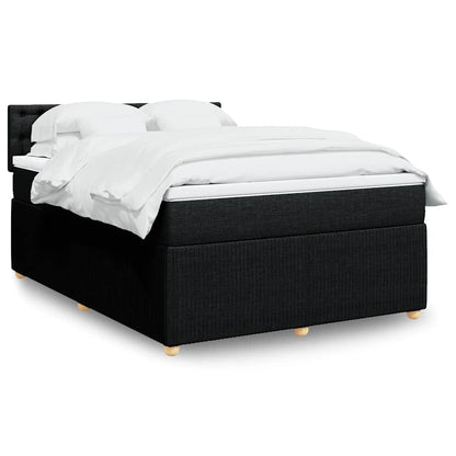 Boxspringbett Mit Matratze Stoff Schwarz
