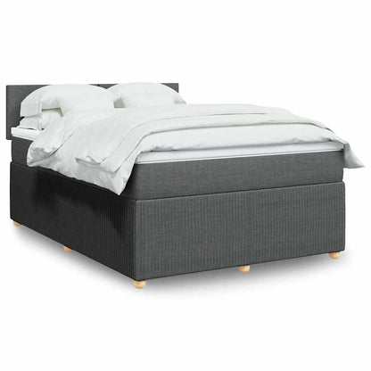 Boxspringbett Mit Matratze Stoff Dunkelgrau