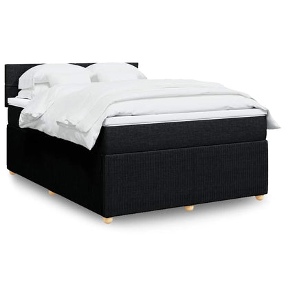 Boxspringbett Mit Matratze Stoff Schwarz