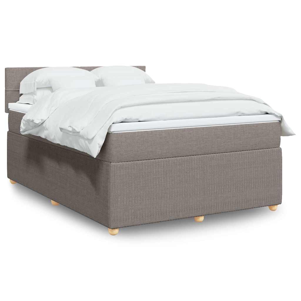 Boxspringbett Mit Matratze Stoff Taupe